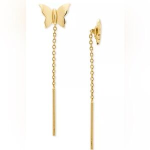 Giani Bernini Butterfly Threader Drop Earrings 18k Gold-Plated Sterling Silver